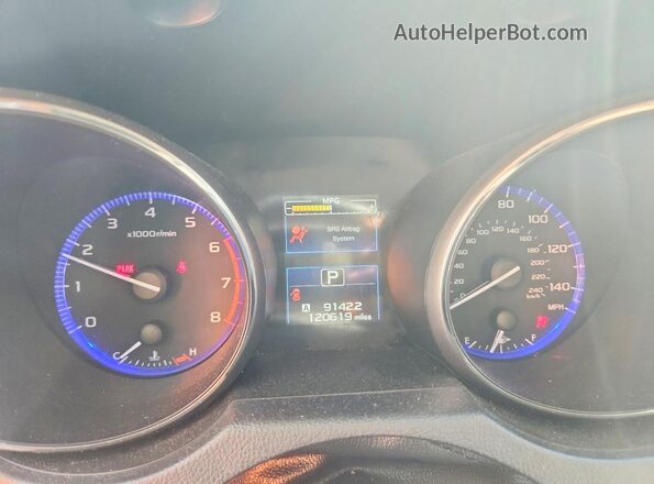 4S3BNAK69H3015057 2017 SUBARU LEGACY Blue Вид щитка приладів