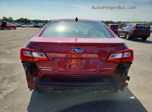 4S3BNAN67J3011946 2018 SUBARU LEGACY Red Հետևի տեսք