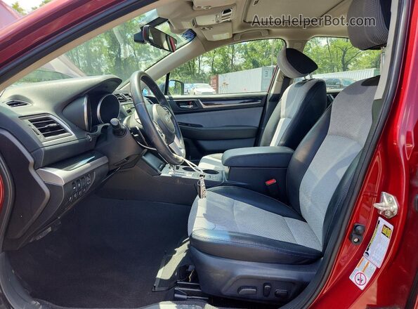 4S3BNAS67H3048560 2017 SUBARU LEGACY Красный Вид салона спереди