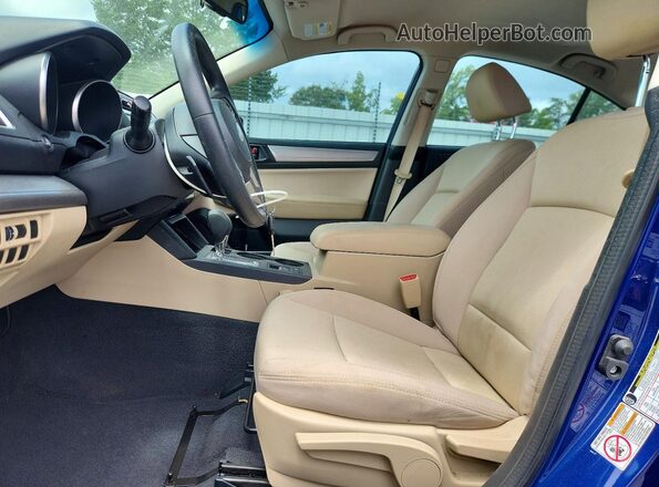 4S3BNBA62G3059214 2016 SUBARU LEGACY Синий Вид салона спереди