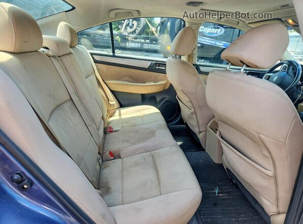 4S3BNBD66G3039995 2016 SUBARU LEGACY Blue Widok tylnych siedzeń