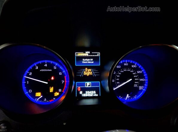 4S3BNEN63G3022331 2016 SUBARU LEGACY Black Instrument cluster view