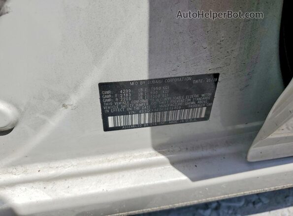 4S3GKAA60K3619409 2019 SUBARU IMPREZA White Вид підкапотного простору