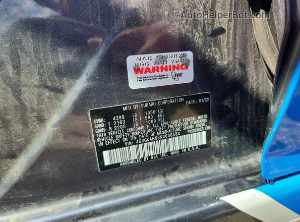 4S3GKAB66N3606554 2022 SUBARU IMPREZA Серый Вид подкапотного пространства
