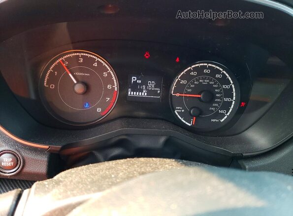 4S3GKAB68J3607795 2018 SUBARU IMPREZA Black Instrument cluster view