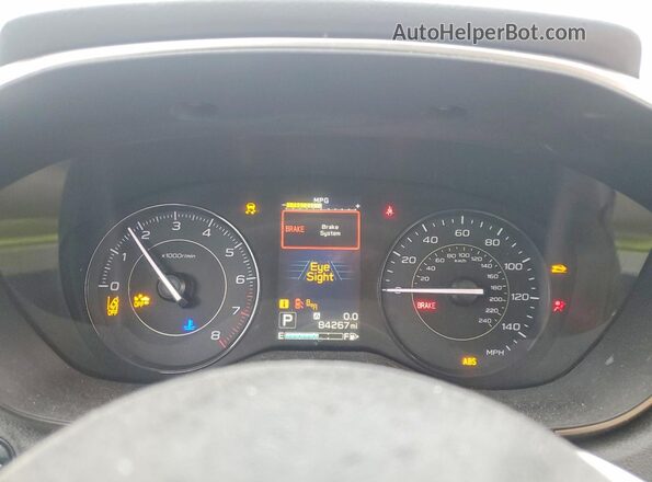 4S3GKAD62K3628642 2019 SUBARU IMPREZA Белый Вид щитка приборов