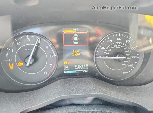 4S3GKAD64J3606415 2018 SUBARU IMPREZA Gray Vista del cuadro de instrumentos