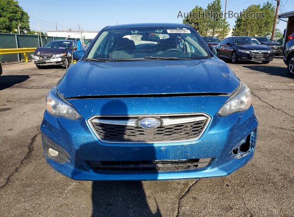 4S3GKAD64J3622842 2018 SUBARU IMPREZA Blue Вид спереду