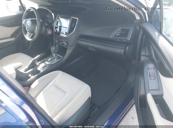 4S3GKAD66J3604973 2018 SUBARU IMPREZA Blue Vista interior delantera