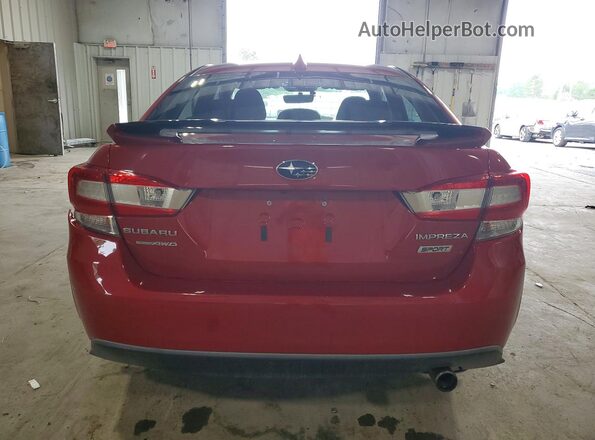 4S3GKAJ68K3616077 2019 SUBARU IMPREZA Red Вид ззаду