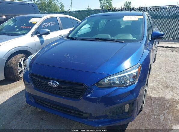 4S3GKAK68H3609394 2017 SUBARU IMPREZA Blue Вид щитка приладів