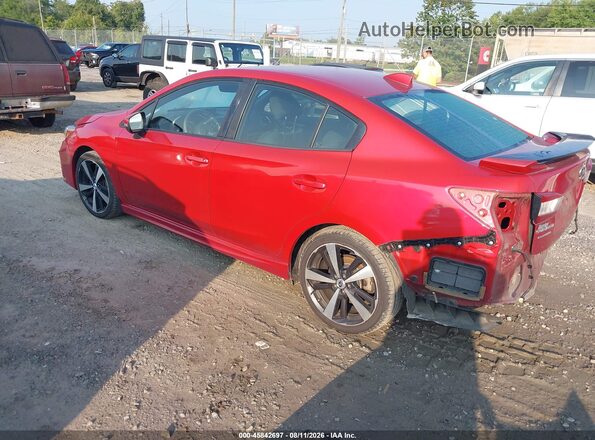 4S3GKAL68J3602336 2018 SUBARU IMPREZA Красный Задняя левая четверть