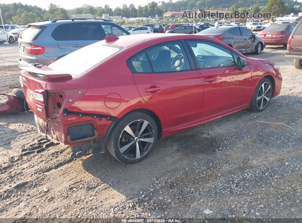4S3GKAL68J3602336 2018 SUBARU IMPREZA Красный Задняя правая четверть