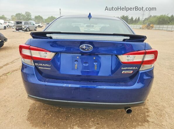 4S3GKAM61J3605318 2018 SUBARU IMPREZA Blue Հետևի տեսք
