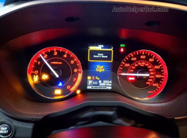 4S3GKAM62L3605525 2020 SUBARU IMPREZA Blue Вид щитка приладів