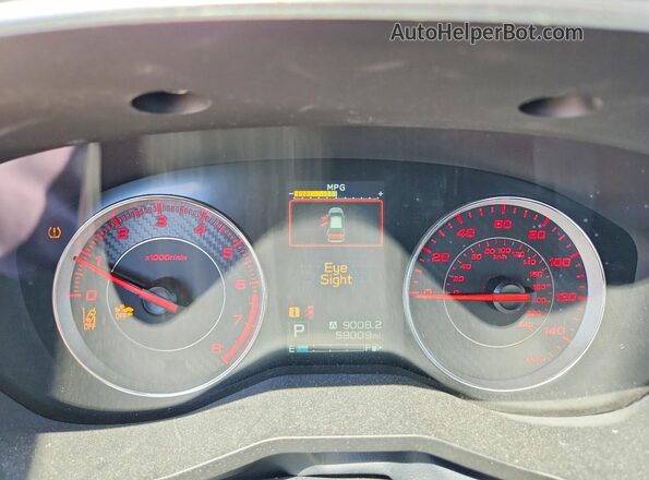 4S3GKAM68K3621727 2019 SUBARU IMPREZA Черный Вид щитка приборов
