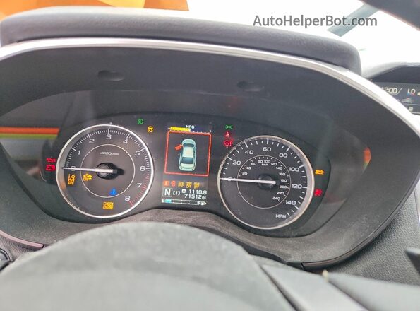 4S3GKAT62L3601489 2020 SUBARU IMPREZA Black Вид щитка приладів