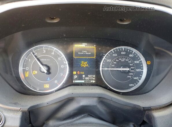 4S3GKAU60J3606279 2018 SUBARU IMPREZA White Widok zestawu wskaźników