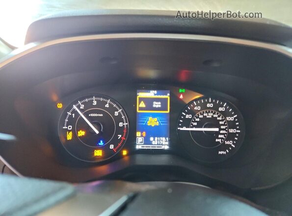4S3GKAV63L3606973 2020 SUBARU IMPREZA White Instrument cluster view