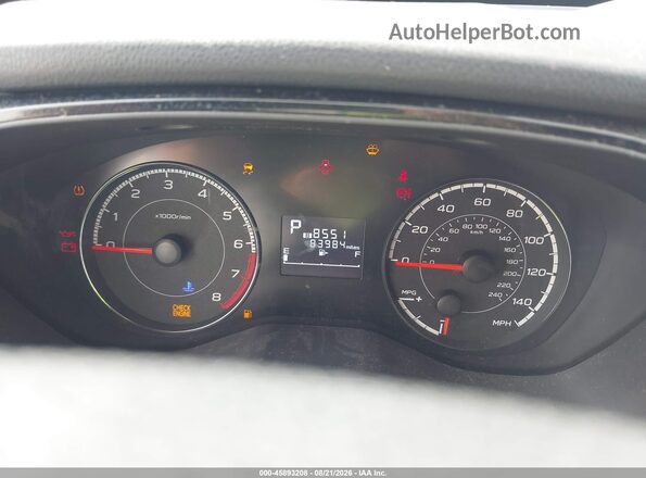 4S3GTAA65K3729644 2019 SUBARU IMPREZA White უკანა სავარძლების ხედი