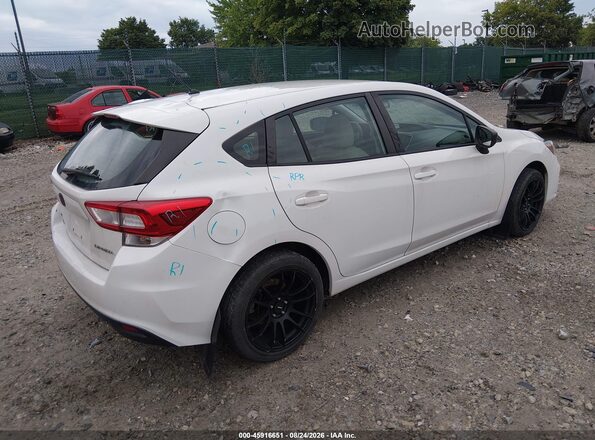 4S3GTAB65K3739976 2019 SUBARU IMPREZA Белый Задняя правая четверть