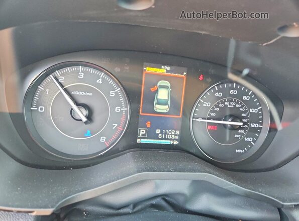 4S3GTAB68M3715352 2021 SUBARU IMPREZA White Widok zestawu wskaźników