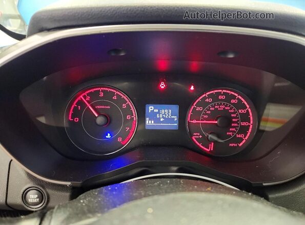 4S3GTAC68K3751067 2019 SUBARU IMPREZA Blue Widok zestawu wskaźników
