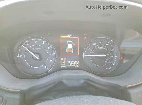 4S3GTAD62K3753234 2019 SUBARU IMPREZA White Vista del cuadro de instrumentos