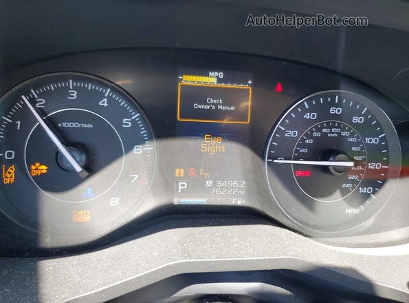 4S3GTAD63L3720356 2020 SUBARU IMPREZA White Вид щитка приладів