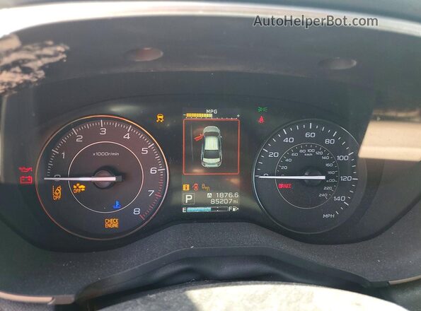 4S3GTAD64J3723490 2018 SUBARU IMPREZA White Widok zestawu wskaźników