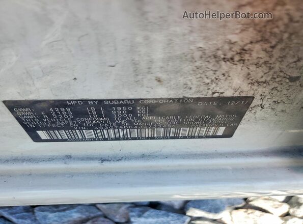 4S3GTAD64J3723490 2018 SUBARU IMPREZA White Widok komory silnika