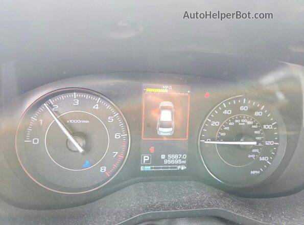 4S3GTAD68K3720089 2019 SUBARU IMPREZA Red Սարքավորումների վահանակի տեսք