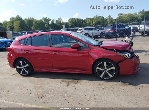 4S3GTAK6XH3722499 2017 SUBARU IMPREZA Red უკანა სალონის ხედი