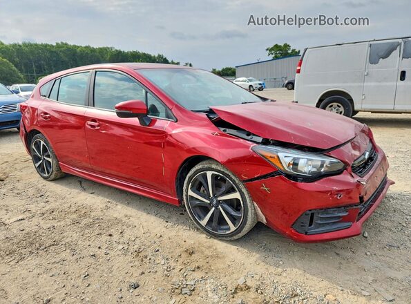 4S3GTAL64L3709822 2020 SUBARU IMPREZA Red Delantero derecho