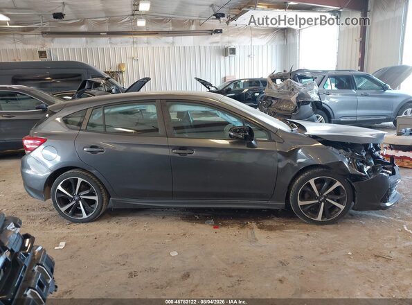 4S3GTAL66L3702029 2020 SUBARU IMPREZA Gray უკანა სალონის ხედი