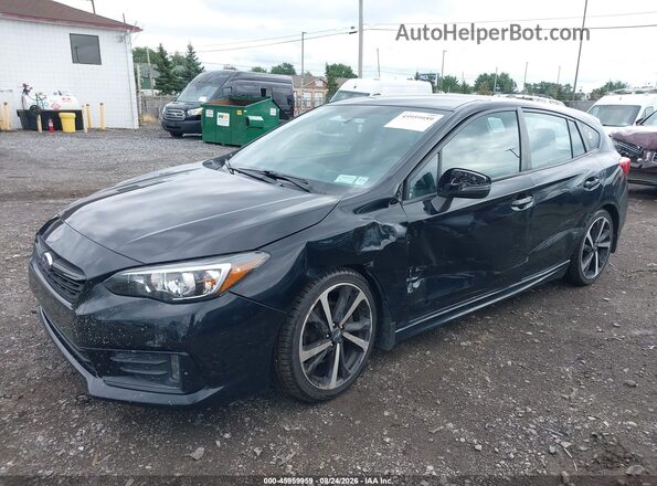 4S3GTAL66L3709384 2020 SUBARU IMPREZA Black წინა მარცხენა ხედი სამი მეოთხედიდან
