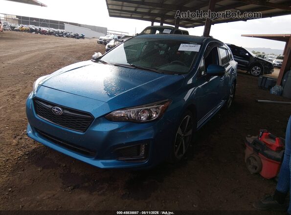 4S3GTAL69J1735079 2018 SUBARU IMPREZA Blue წინა მარცხენა ხედი სამი მეოთხედიდან