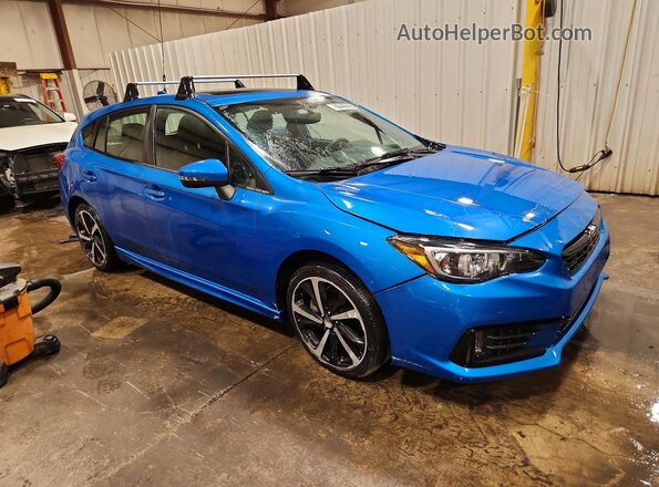 4S3GTAM60P3712771 2023 SUBARU IMPREZA Blue Вид ззаду
