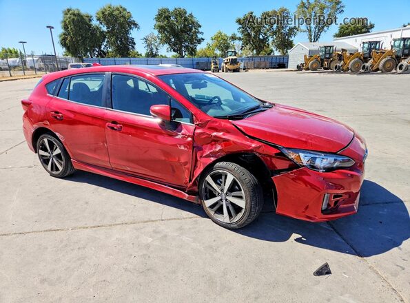 4S3GTAM65K3728313 2019 SUBARU IMPREZA Red Delantero derecho