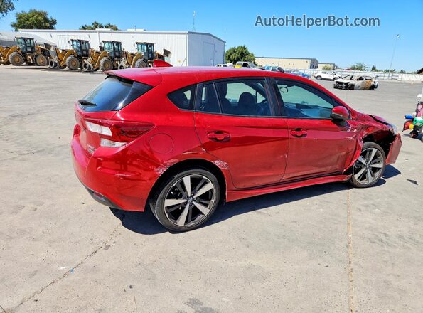 4S3GTAM65K3728313 2019 SUBARU IMPREZA Red Trasero derecho