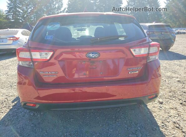 4S3GTAM66K3725873 2019 SUBARU IMPREZA Red უკანა ხედი