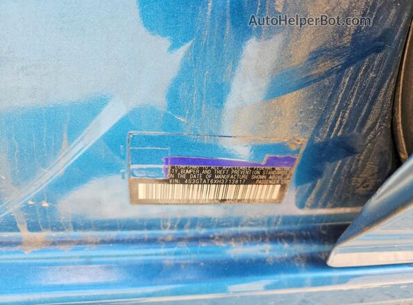 4S3GTAT6XH3713817 2017 SUBARU IMPREZA Blue ძრავის განყოფილების ხედი