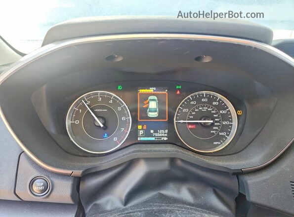 4S3GTAU66J3712751 2018 SUBARU IMPREZA Синий Вид щитка приборов
