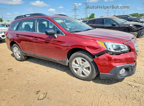 4S4BSAAC1G3291002 2016 SUBARU OUTBACK Красный Передняя правая четверть
