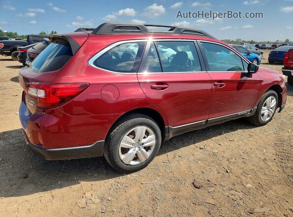 4S4BSAAC1G3291002 2016 SUBARU OUTBACK Красный Задняя правая четверть