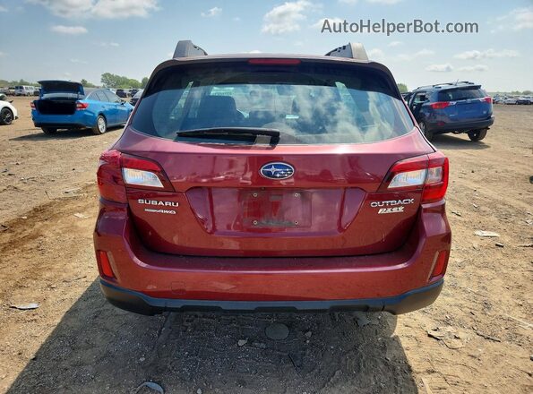 4S4BSAAC1G3291002 2016 SUBARU OUTBACK Красный Вид сзади