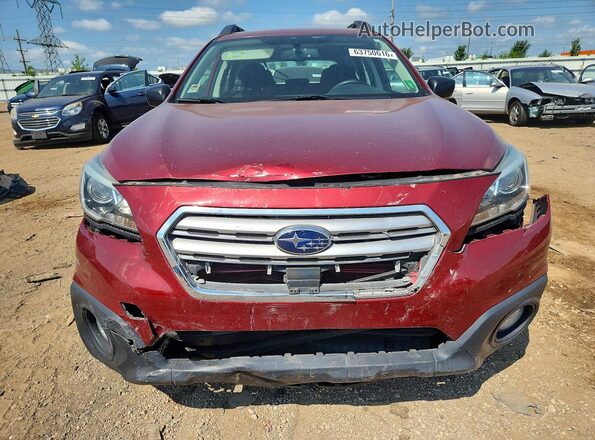 4S4BSAAC1G3291002 2016 SUBARU OUTBACK Красный Вид спереди