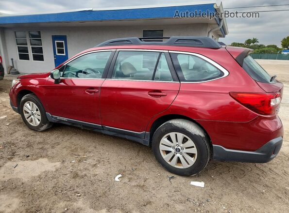 4S4BSAAC7J3225349 2018 SUBARU OUTBACK Red Задня ліва чверть