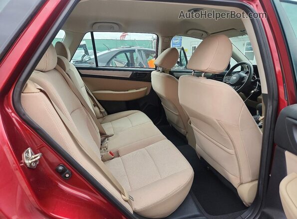 4S4BSAAC7J3225349 2018 SUBARU OUTBACK Red Вид задніх сидінь