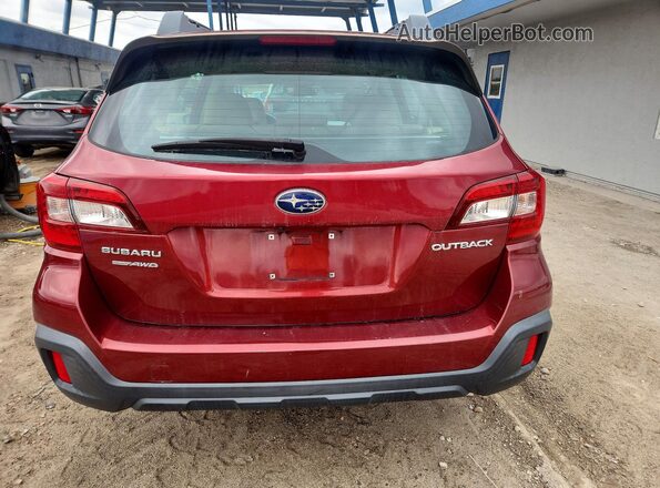 4S4BSAAC7J3225349 2018 SUBARU OUTBACK Red Вид ззаду